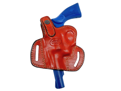 Thumb Break Leather Belt Holster – Premium Cowhide Fits .38 Special revolver (3")