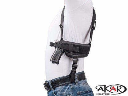 Horizontal Shoulder Holster with Double Magazine Pouch Right-Hand Fits SIG Sauer P220