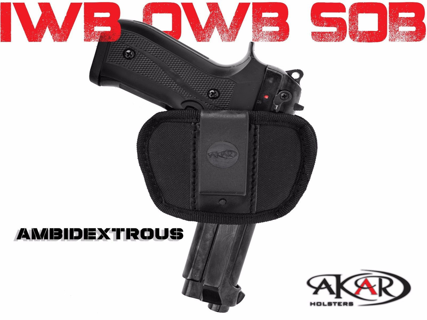 MULTI-POSITION IWB / OWB / SOB HOLSTER – Clip-On & Belt Slide – Compatible with Smith & Wesson CSX 9mm