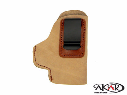 IWB CCW Leather Holster RH Inside-the-Pants Clip-On – Compatible with Smith & Wesson 5906
