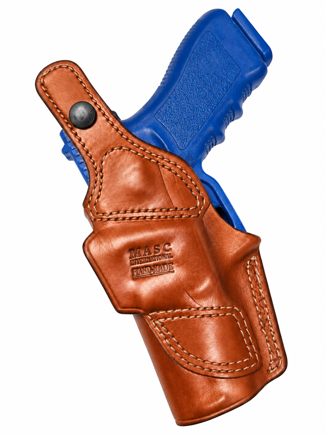 Brown right-hand leather OWB thumb-break holster for Tristar S-120, view 3