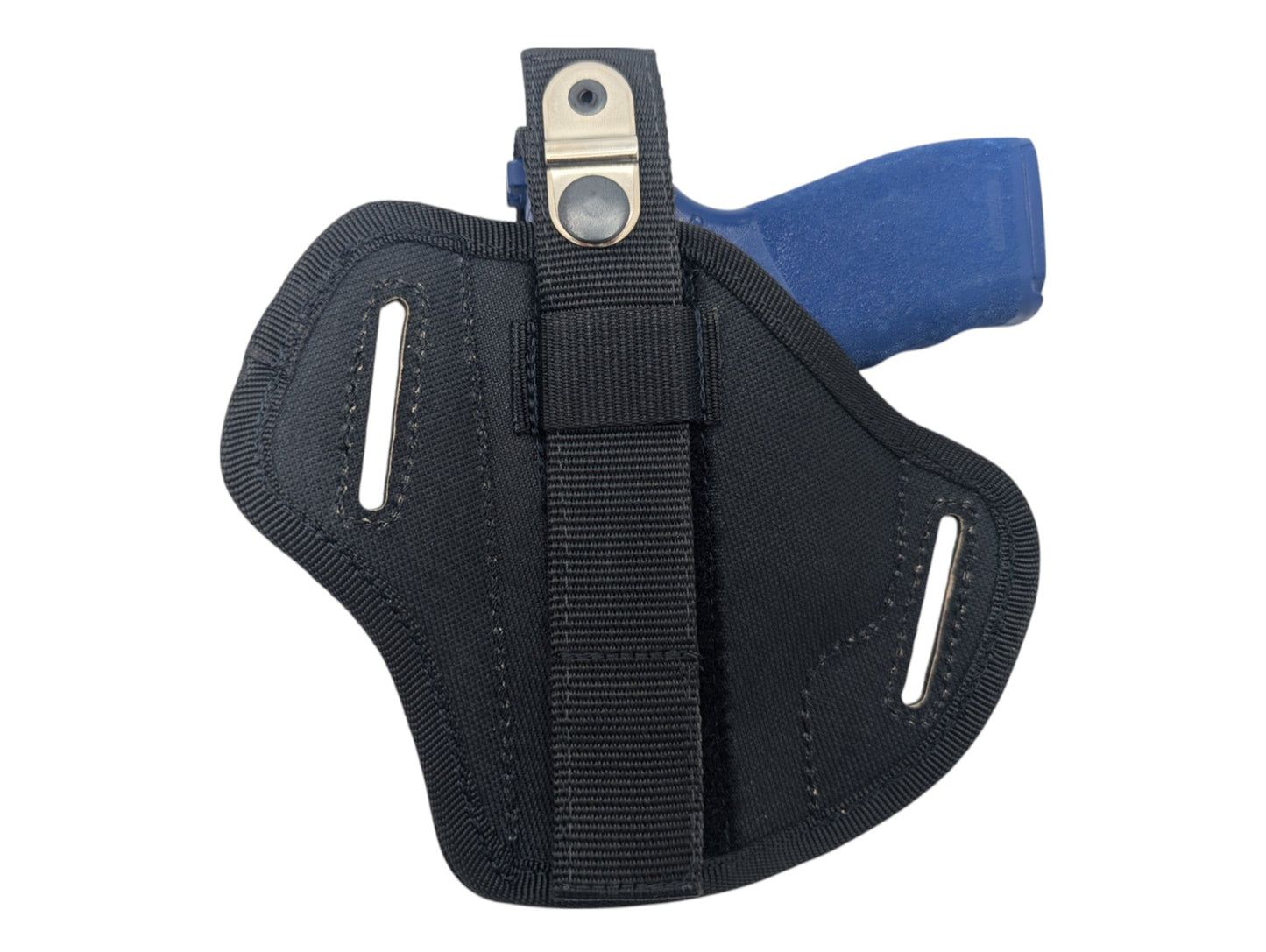 Right-Handed Semi-Molded Pancake Belt Holster with Adjustable Thumb Break Compatible w/ Springfield Armory Hellcat Pro