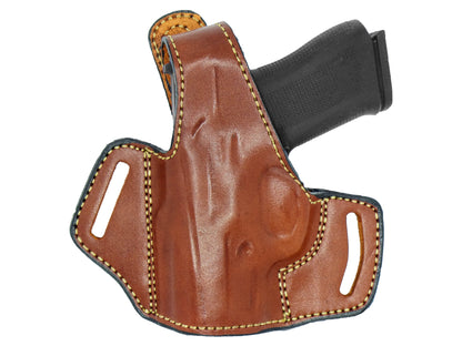 OWB Thumb Break Leather Belt Holster Fits GLOCK 21