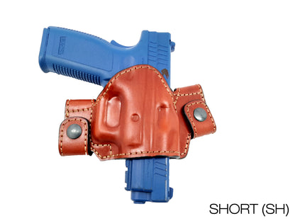 OWB Snap-On Leather Open Top Holster Compatible w/ Springfield Armory Hellcat OSP