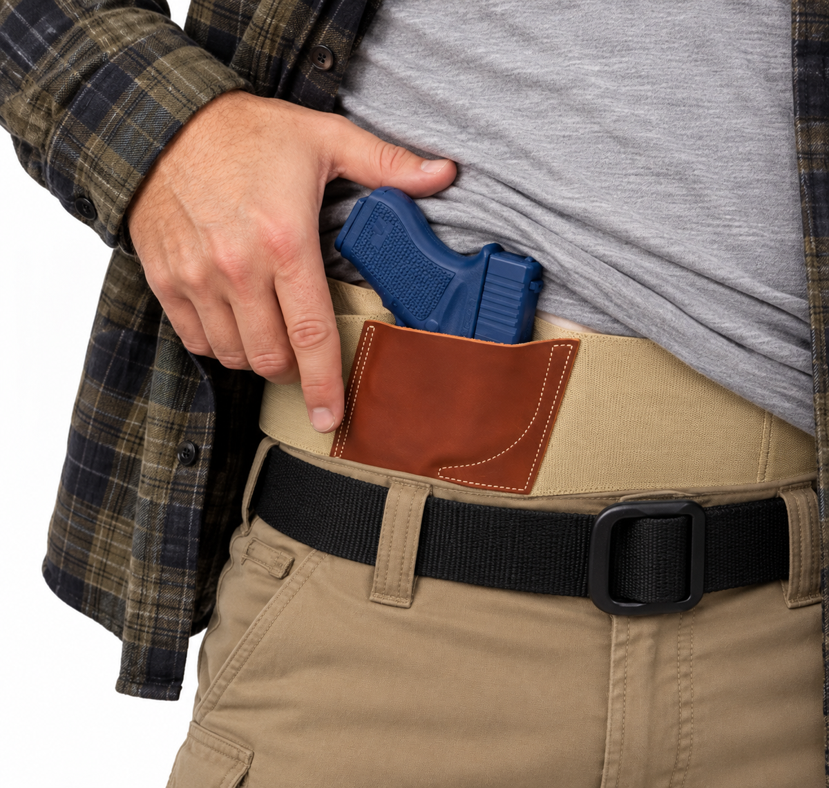 MascHolster NK-141 Palmera Belly Band Holster Universal Concealed Carry Tan