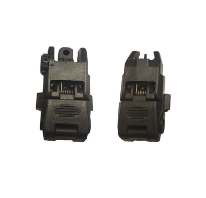 Flip-Up Iron Sights for Picatinny and Weaver Rails - Front & Rear Sights Compatible with   ASI  PASI1 12GA