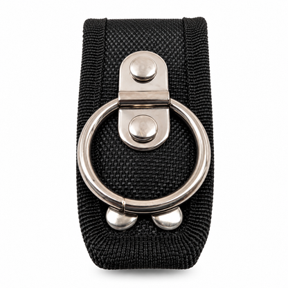 Nylon Duty Belt Key Holder 1.5" Metal Key Ring Keeper Fits 1.75" Belt Black
