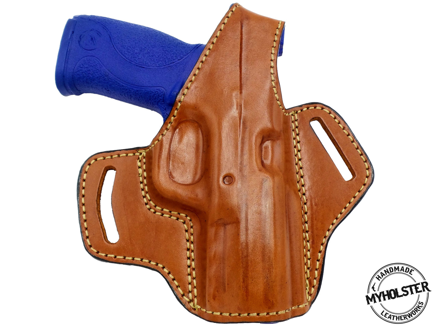 OWB Thumb Break Leather Belt Holster Compatible w/ Springfield Armory XD-40 4"