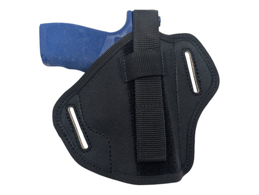 Right-Handed Semi-Molded Pancake Belt Holster with Adjustable Thumb Break Compatible w/ Smith & Wesson SW99