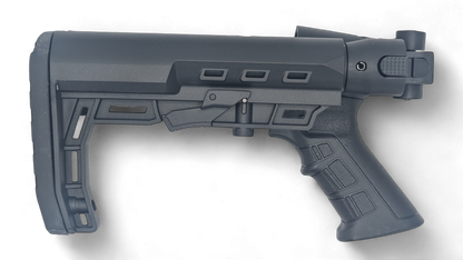 Folding Tactical Buttstock with Pistol Grip for Universal, Adjustable, Collapsible Compatible with Emperor Arms Cobra12 Mag Fed Shotgun - Shortie