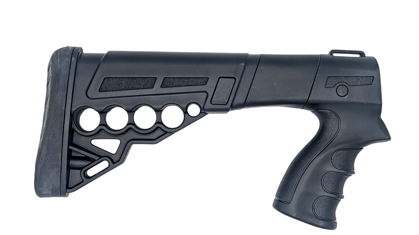 Tactical Fixed Position Shotgun Stock with Customizable Length Adjustments Compatible with Emperor Arms Cobra 12GA