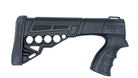 Tactical Fixed Position Shotgun Stock with Customizable Length Adjustments Compatible with USSG Gas Operated 12GA
