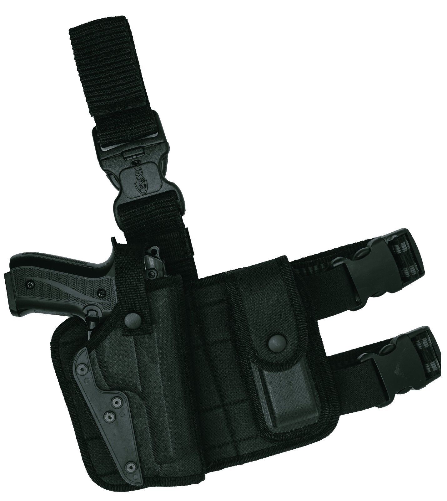 Right Hand Tactical Drop Leg Thigh Holster with Magazine Pouch Compatible w/ H&K VP9SK