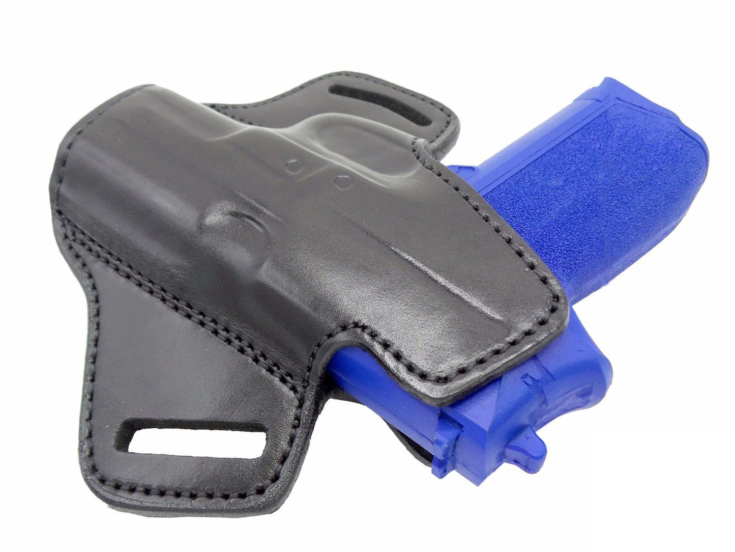 OWB Open Top Concealable Leather Belt Holster W/ Comfort Tab Fits Taurus PT709 Slim