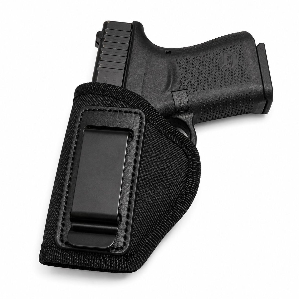 Left Hand IWB Nylon Pistol Holster Metal Belt Clip Concealed Carry Black Fits Glock 17 Gen 3
