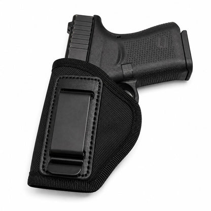 Left Hand IWB Nylon Pistol Holster Metal Belt Clip Concealed Carry Black Fits Glock 17 Gen 3