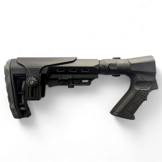 Folding Tactical Buttstock with Pistol Grip Adjustable and  Collapsible Compatible with Hatfield US12P2 PAS 12GA