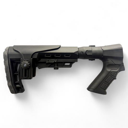 Folding Tactical Buttstock with Pistol Grip for Universal Fit Shotguns – Adjustable, Collapsible Compatible with Emperor Arms Cobra12 Mag Fed Shotgun - Shortie