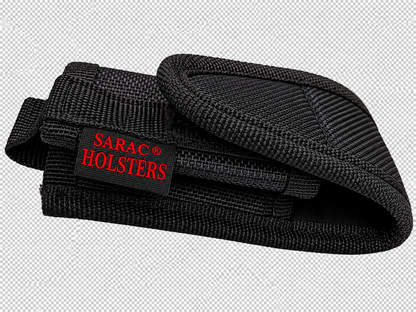 Nylon Flashlight Holder Pouch Tactical Belt Holster Hook Loop Black