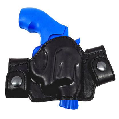 OWB Snap-On Leather Open Top Holster Fits Smith & Wesson 642
