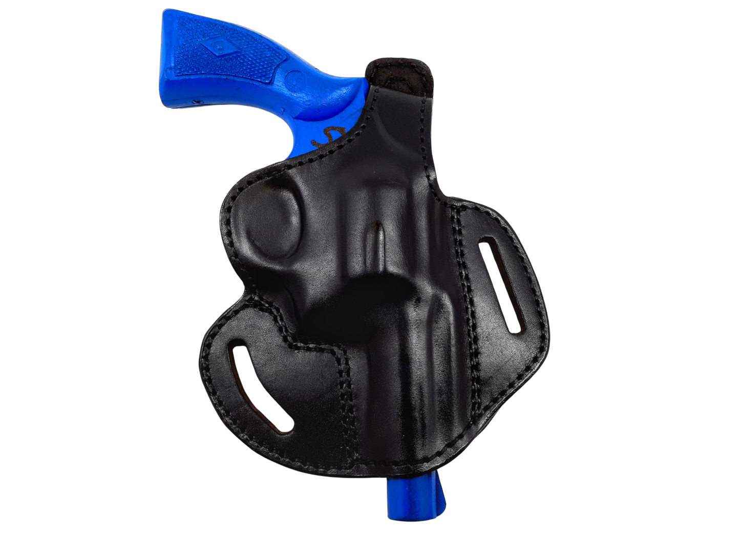 Thumb Break Leather Belt Holster – Premium Cowhide Fits .38 Special revolver (3")