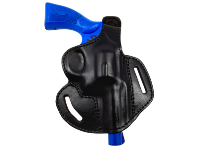 Thumb Break Leather Belt Holster – Premium Cowhide Fits .38 Special revolver (3")
