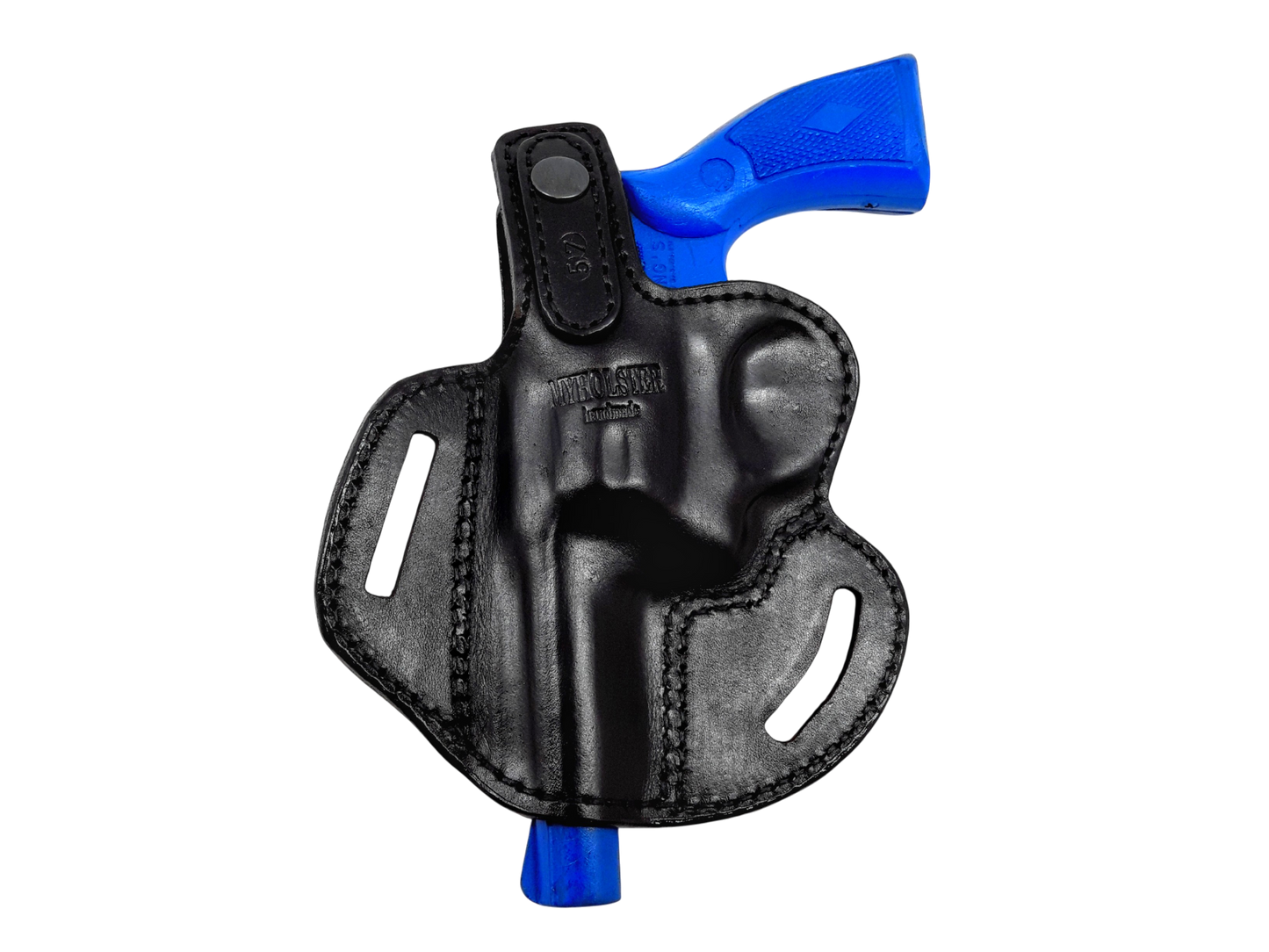 Thumb Break Leather Belt Holster – Premium Cowhide Fits .38 Special revolver (3")