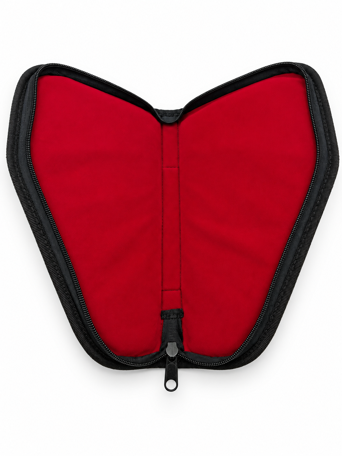 Premium Padded Nylon Pistol Storage Case – Soft Red Interior – Black