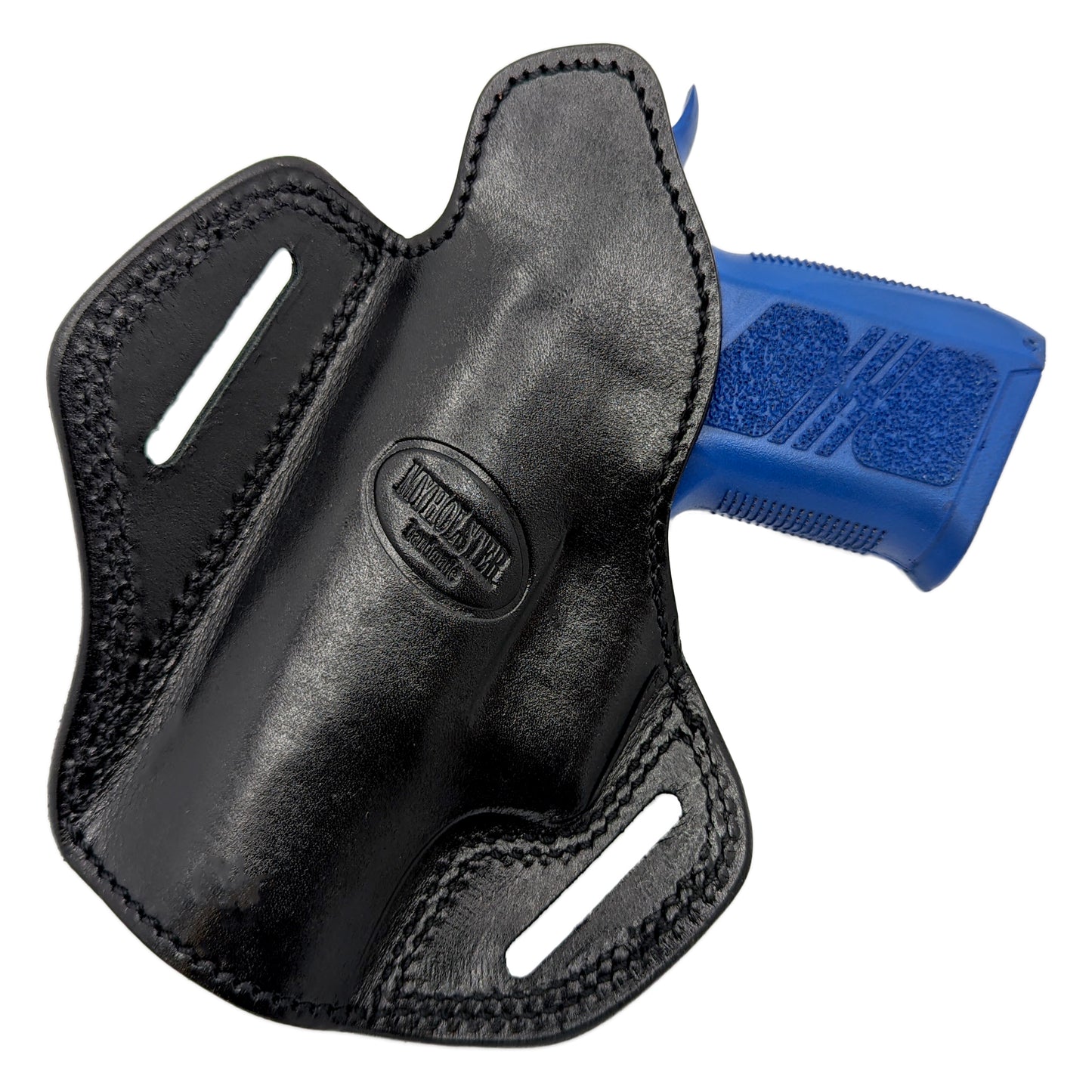 OWB Open Top Concealable Leather Belt Holster W/ Comfort Tab Fits Walther P99