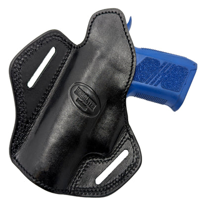 OWB Open Top Concealable Leather Belt Holster W/ Comfort Tab Fits Walther P99