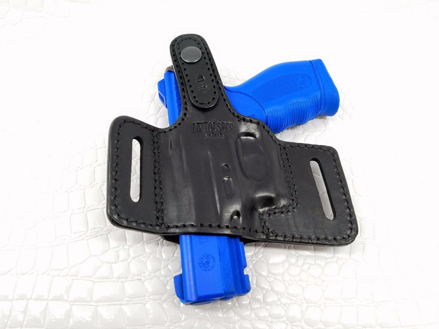 OWB Yaqui Slide Leather Belt Holster – Premium Cowhide | Open-Muzzle Design Compatible w/ Taurus PT709 Slim