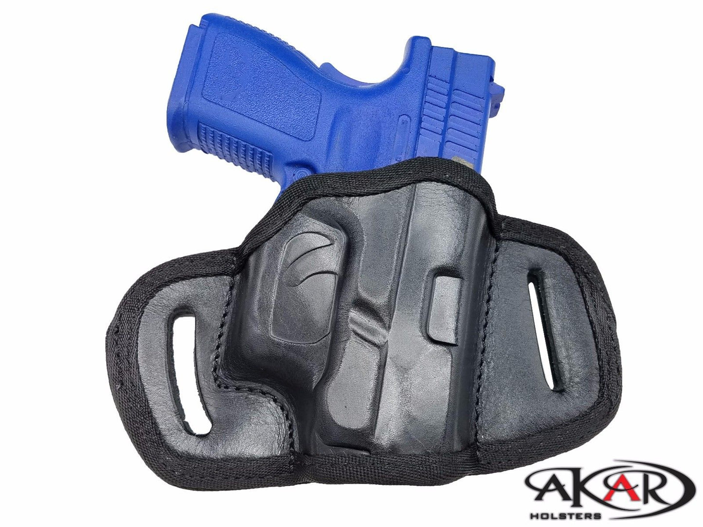 Glock 48 MOS | Elite Series: Precision-Molded Right Hand OWB Open Top Quick Draw Belt Holster with Cordura Nylon and Premium Leather