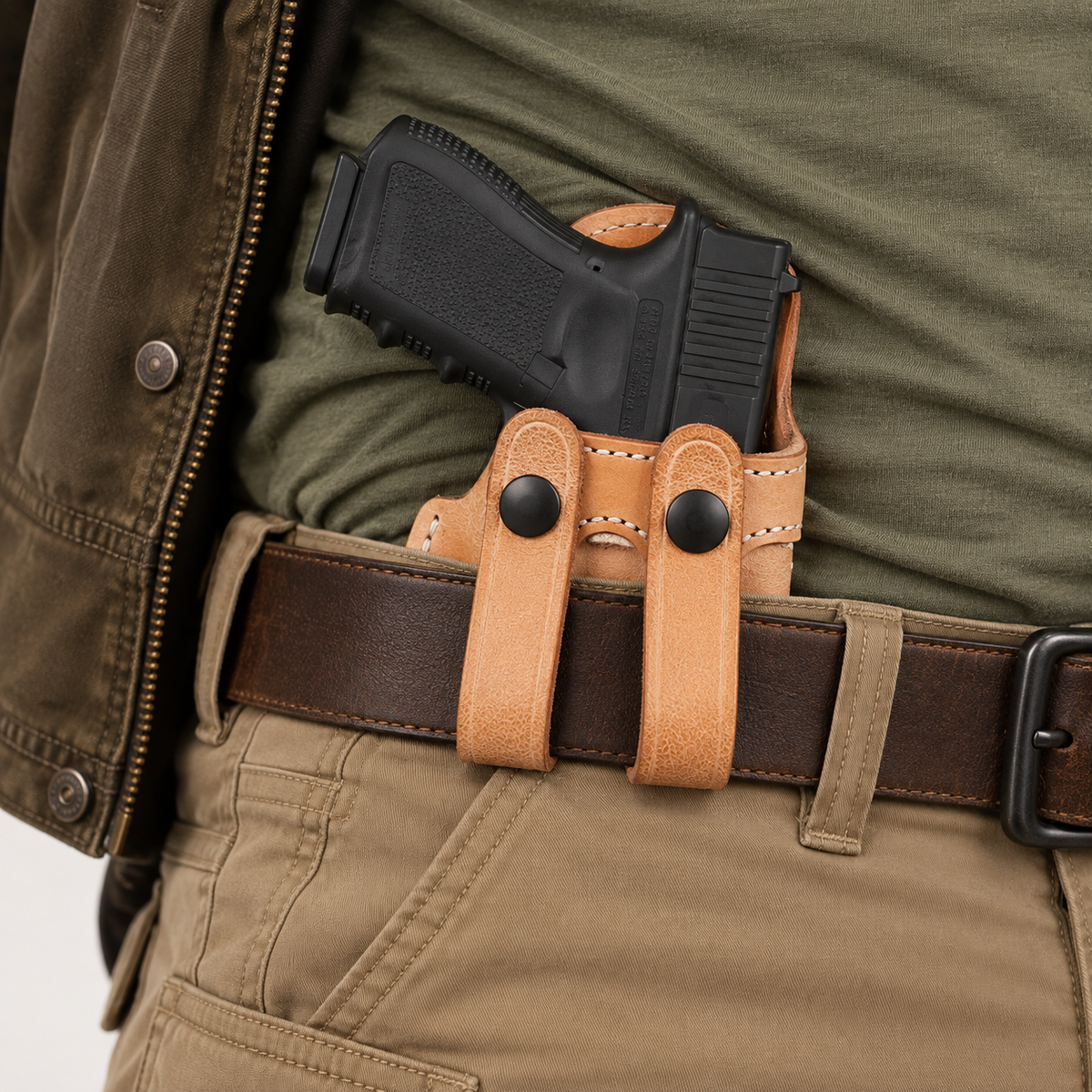 Right Hand WJT-111 Suede Leather IWB Concealment Holster Fits