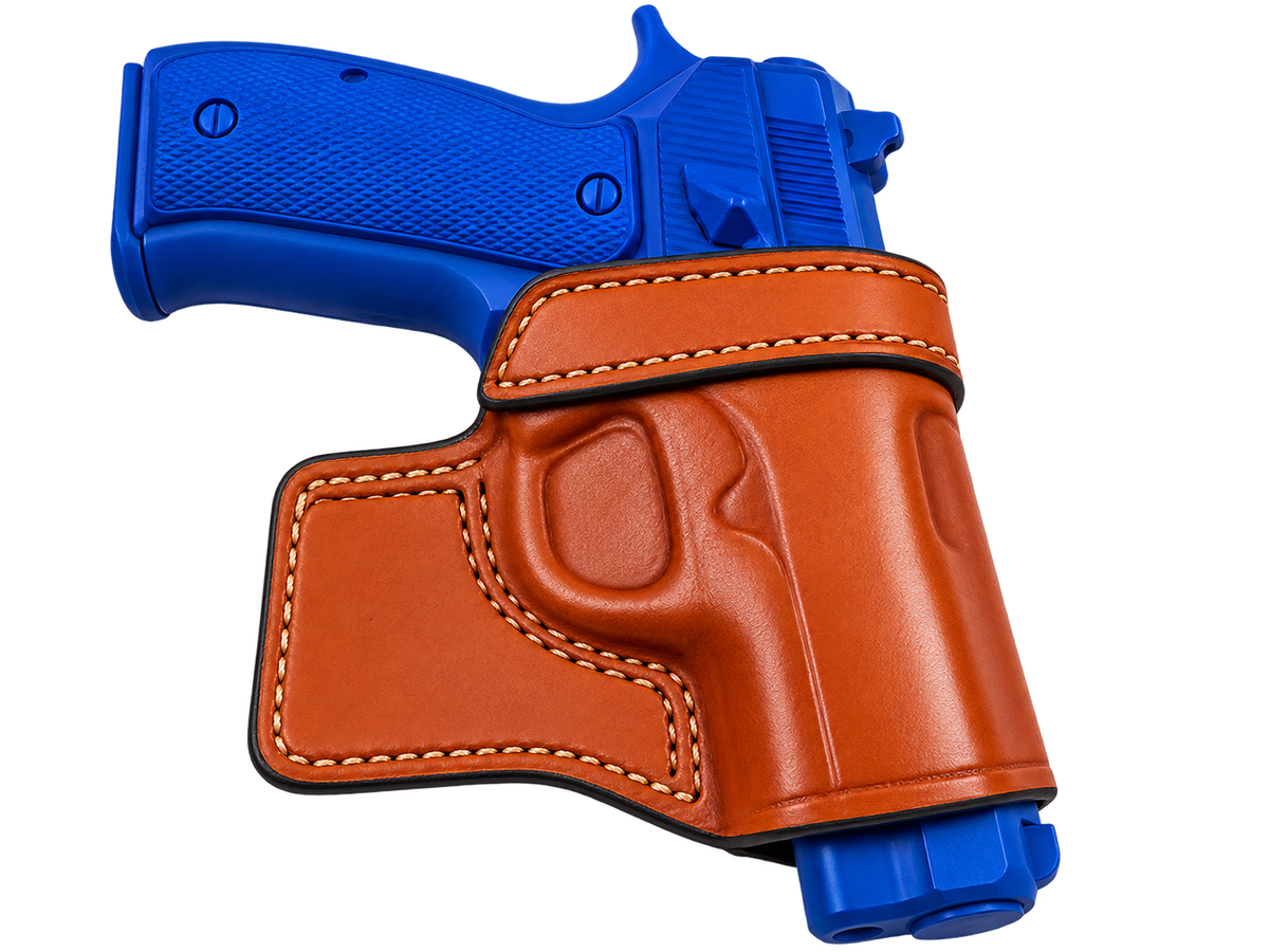 Leather right-hand OWB belt-slide holster for Stoeger STR-9F, view 2
