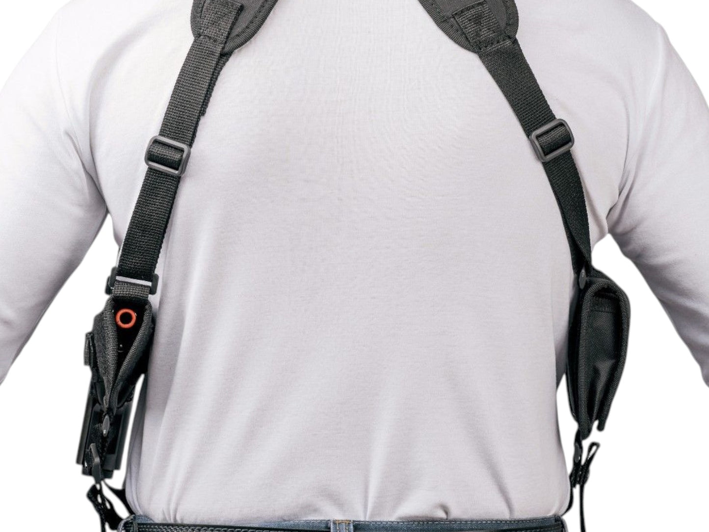 Nylon Horizontal Shoulder Holster with Double Magazine Pouch Compatible w/