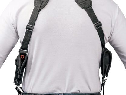 Nylon Horizontal Shoulder Holster with Double Magazine Pouch Compatible w/ Wilson Combat 1911