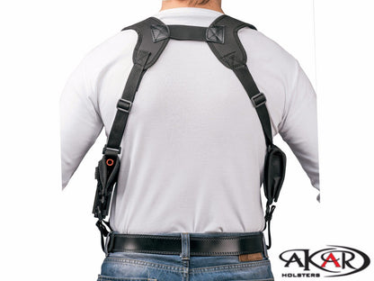 Horizontal Shoulder Holster with Double Magazine Pouch Right-Hand Fits Rock Island Armory Tactical 1911 5"