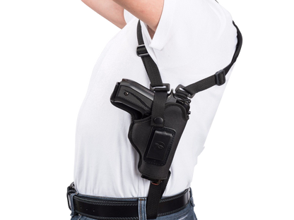 Vertical Carry Shoulder Holster , Nylon Holster, Thumb Break Compatible w/ SIG Sauer 1911 Tacops 5"