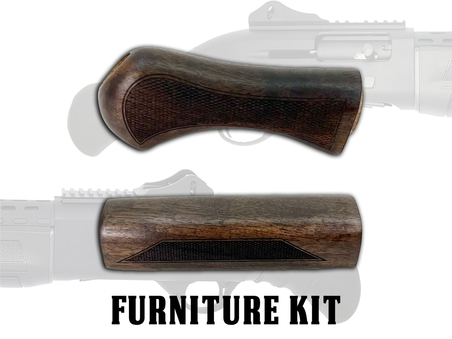 Mossberg Shockwave Turkish Walnut Wood Furniture Kit – Premium Forend and Grip Set | Fits 590 Model ONLY