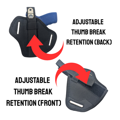 Right-Handed Semi-Molded Pancake Belt Holster with Adjustable Thumb Break Compatible w/ Beretta Centurion 92D