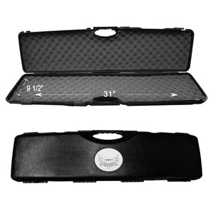 5 PCS SET | Emperor Single Scope Hard Plastic Rifle Case with Foam | 31.25" x 10" x 3" Scratch and Water Resistant Storage Case - Dual Layers of Soft Egg Crate Foam