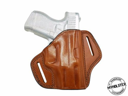 KAHR CW9 Right Hand Open Top Leather Belt Holster - PICK YOUR COLOR