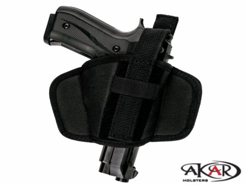 Ruger P93 OWB Leather & Nylon Thumb Break Pancake Belt Holster