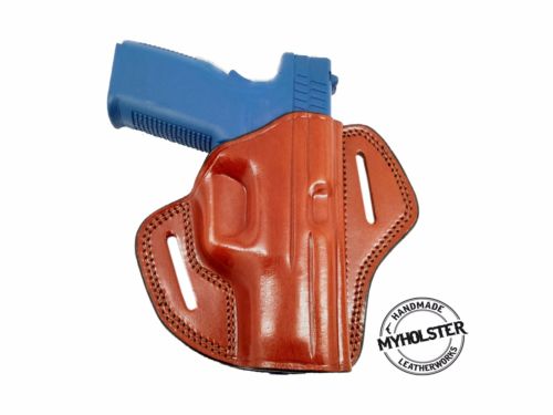 Right Hand Open Top Leather Belt Holster Fits Glock 17/22/31