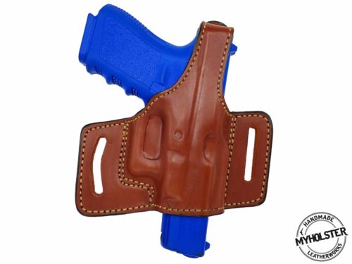 Right Hand Thumb Break Belt Leather Holster Fits GLOCK 23- Choose your color-