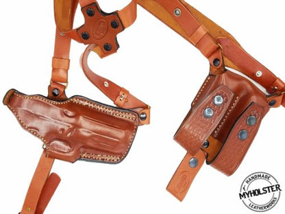 Shoulder Holster System with Double Mag Pouch for 1911 semi-autos , MyHolster