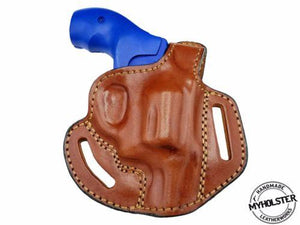 Smith & Wesson Model 66 OWB Thumb Break Right Hand Leather Belt Holster