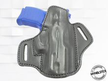 Load image into Gallery viewer, Premium Quality Black Open Top Pancake Style OWB Holster Fits Kahr PM9
