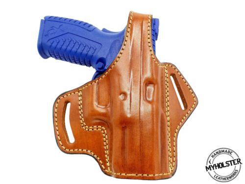 Springfield XDM 40 S&W 3.8" OWB Thumb Break Leather Belt Holster, MyHolster