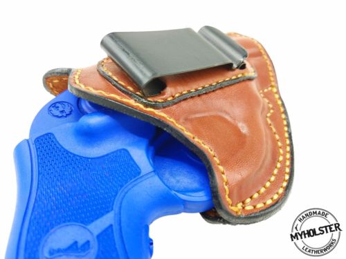Ruger LCR W/ Side Crimson Trace Laser IWB Inside the Waistband Leather Holster